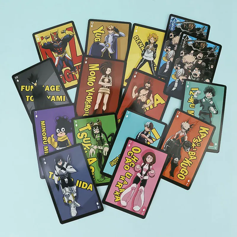 54 шт./компл. аниме мой герой колледж тематическая коллекция карты покерная игрушка Детские Канцелярские подарки