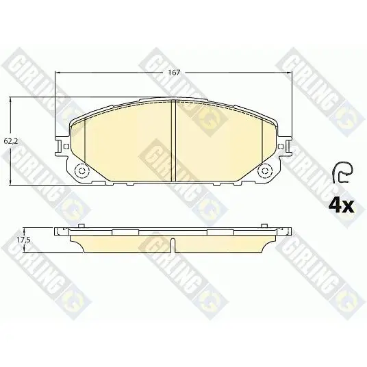 Колодки тормозные JEEP CHEROKEE 13 передние GIRLING 6120946|Тормозной цилиндр| |