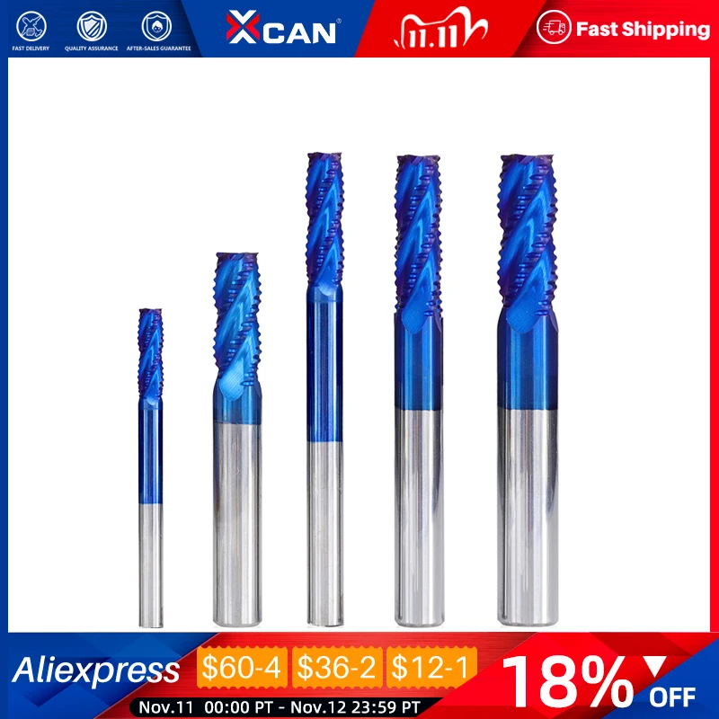 1pcs 12mm CARBIDE ROUGHING END MILL 4FLUTE 12*75mm for steel coating end mill