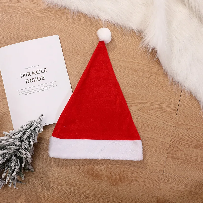 New Year Thick Christmas Hat Adults Kids Christmas Decorations for Home Xmas Santa Claus Gifts Navidad Decor Winter Caps