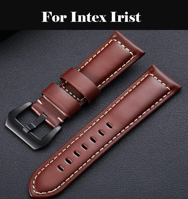 

20 22 26 MM Genuine Leather watch band smart watch accessories bracelet strap band For Intex Irist