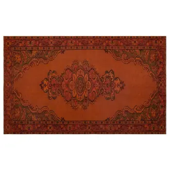 

Handmade Orange Vintage Overdyed Turkish Area Rug 160x266 Cm-5'3''X8'9''