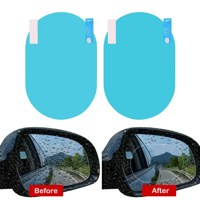 

Vehemo 2pcs 95x135 Anti-Fog Film Waterproof Film Rain-Proof Rain-Proof Sticker Auto Parts Antifog Durable Automotive