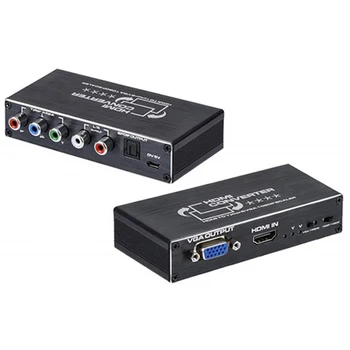 

HDMI to YPbPr Scaler 1080P HDMI to Component RGB/5RCA or VGA Scaler Converter with SPDIF o Output for PC
