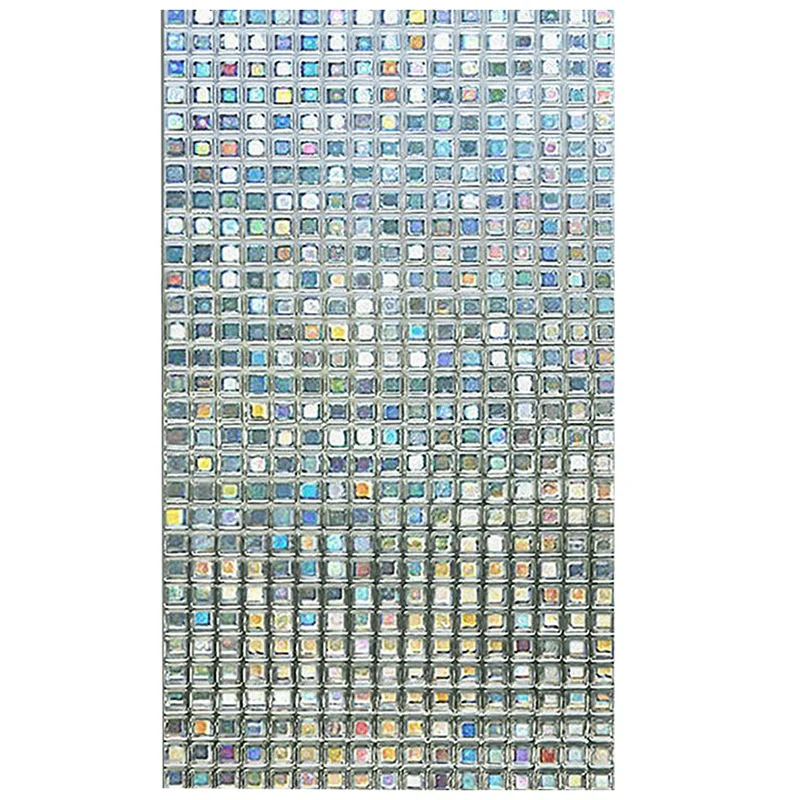 Rainbow Decorative Window Film Tinted Static Self Adhesive Cling Glass Stickers 3D Mosaic Privacy Foil | Дом и сад