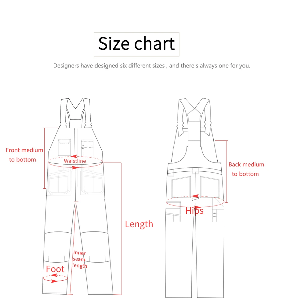 Description Picture 3 of itemWorkwear Overalls Work Bib and Brace Overall Pants Trousers Garage Dungarees Multi Pocket Work Mechanic Overalls with Knee Pads
