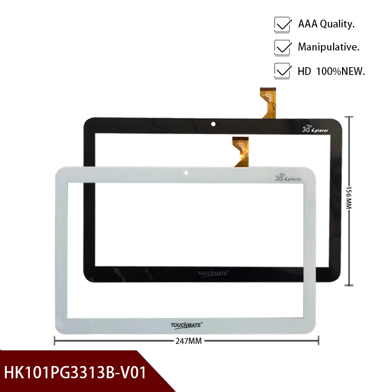 

Белый или черный 10,1 дюймовый сенсорный экран, 100% новый для стандартной сенсорной панели, дигитайзер сенсорной панели планшетного ПК