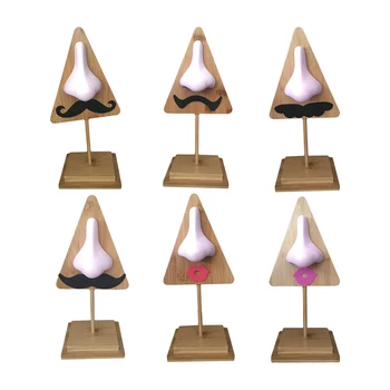 

Mustache Spectacle Holder Wooden Eyeglass Stand Display Glasses Decor Accessory
