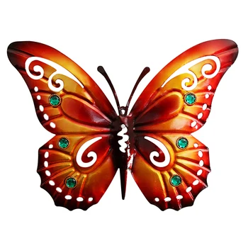 

Home Decor Home Decoration Iron Art Wall Hanging Decorations Creative Butterfly Decoration Vintage Wall Decor (Orange)