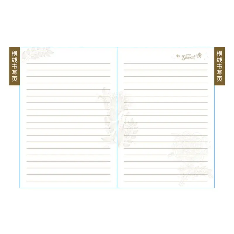 B6 Retro Notebook with Password Lock Leather Cover Traveler Diary Planner Agenda School Supplies Gift Stationery