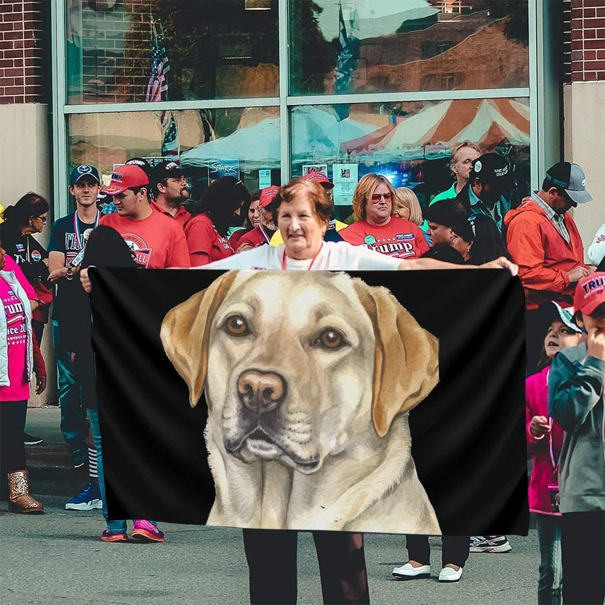 Labrador Dog Lab Yellow Art Cute Flags 3x5 Foot Polyester Banner Ft | Дом и сад