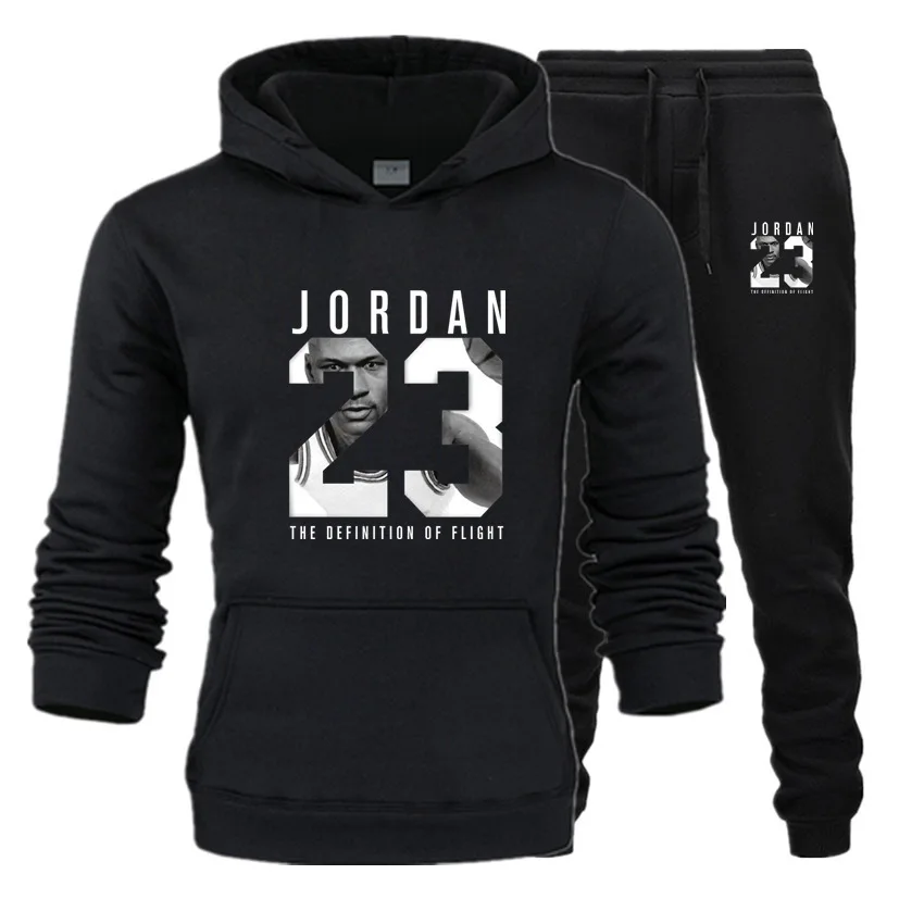 

Fashion Printed Letter Hoodies Two Pieces Men Sets Runnnig Sportswear Casual Sports Tracksuit Joggers Sweatpants Long Sleeve Pul