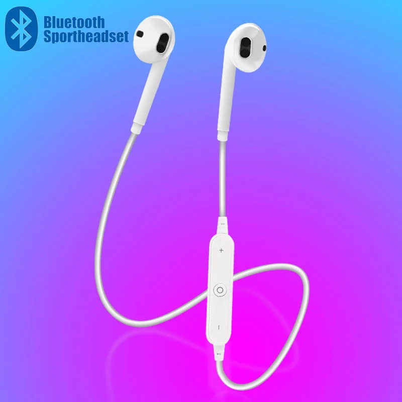 

S6 Sport Neckband Wireless Earphone Music Earbuds Headset Handsfree Bluetooth Earphone with Mic For All Smart Devices