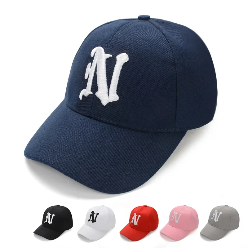 

Spring And Autumn Four Seasons Korean-style Celebrity Style College Style Duck Embroidered N Lettered Baseball Cap Men's Women's