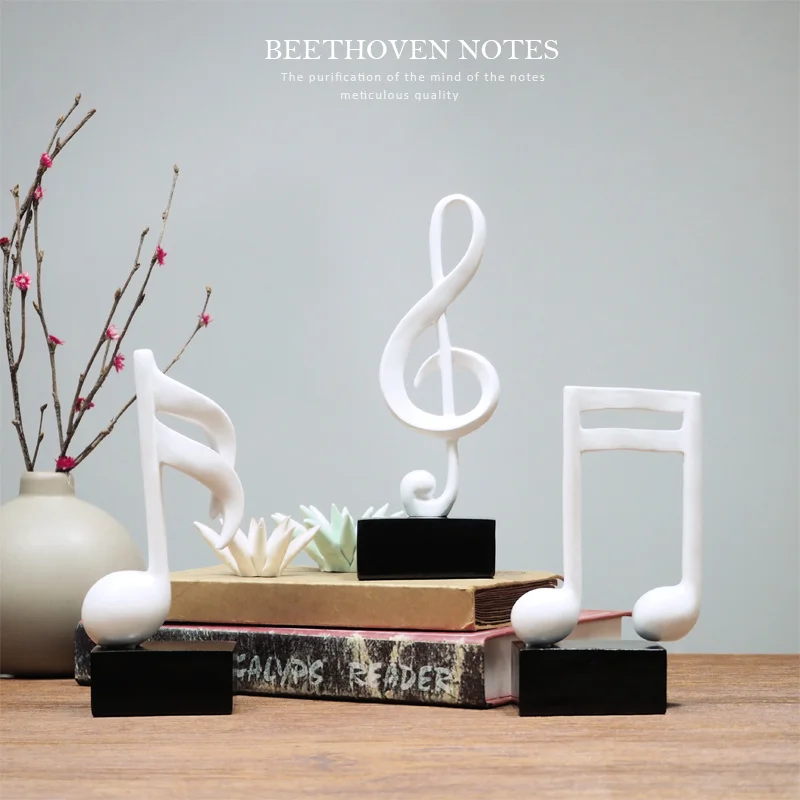 home decor accessories figurine decorative art statuette Golden musical note Handicraft Living Room Wine Cabinet Desk Ornaments