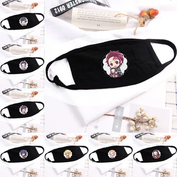 

Anime Cosplay Mask Demon Slayer Kimetsu no Yaiba Hashibira Inosuke Tomioka Giyuu Cotton Half Face Masks Sports dropshipping mask