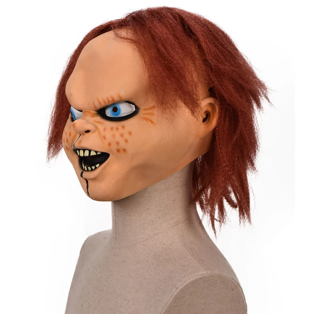 FAICCIA 2019 Childs Play Chucky Latex Mask Halloween Costume Prop Crazy Killer