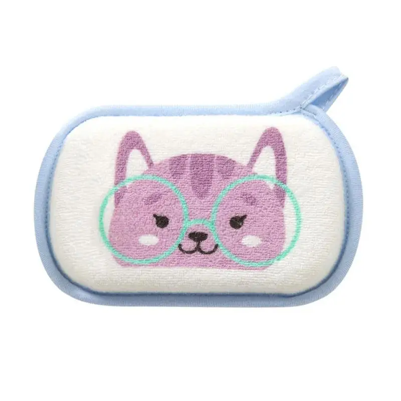 Cat Детская губка для ванны для душа, мягкое младенческое Body Wash хлопок трение аксессуары - Цвет: Cat