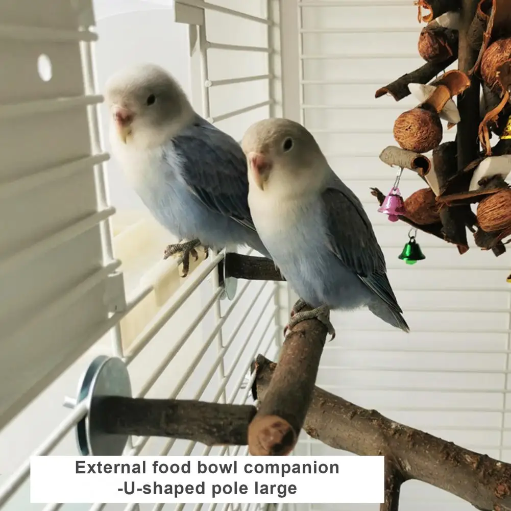 Eco-friendly Parrot Perches Cage Accessories Bird Perch Sticks Stable Structure Natural Wood Parrot Climbing Perches Stands