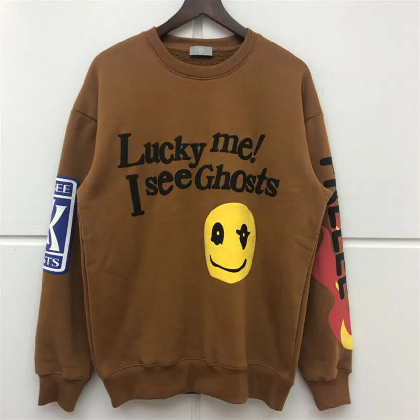 Kanye West KIDS/толстовка с капюшоном изображением призраков для мужчин и женщин зимние