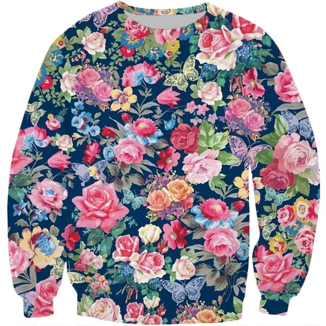 flower printed sweatshirt