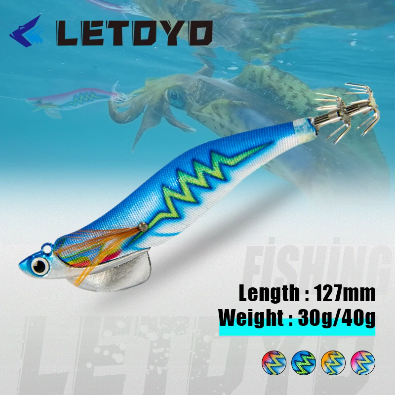 Новинка качественная приманка для кальмара LETOYO Egi 30 г/40 г 107 мм светящаяся крючок