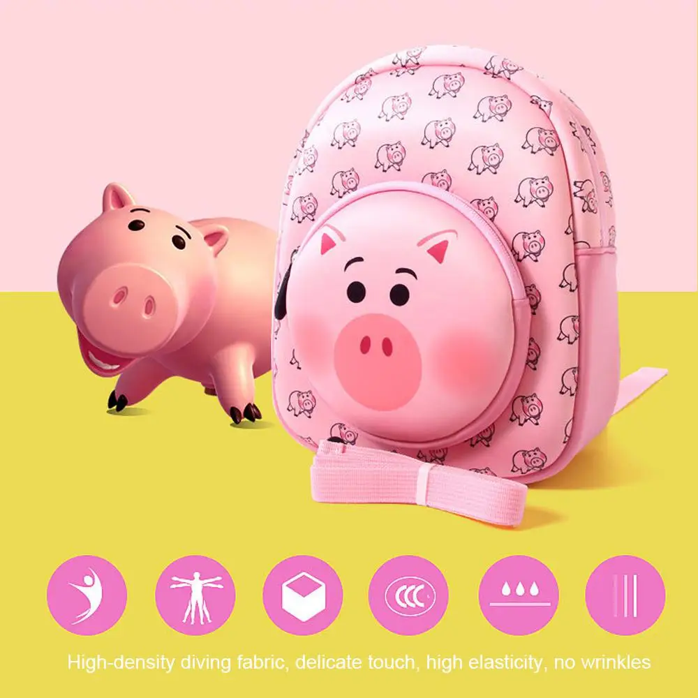 Детские рюкзаки disney Buzz Lightyear Pig и 1,5 м веревка милые мини неопреновые рюкзаки для путешествий для девочек и мальчиков