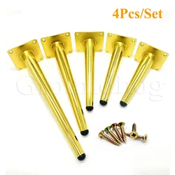 4Pcs/Set Metal Furniture Table Legs Golden 10-40CM for Sofa Cupboard TV Cabinet Stool Chair Tapered Furniture Leg Feet