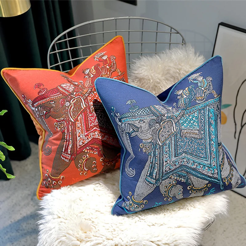 Высокая точность наволочки жаккардовые слон Cojines Decorativos Para диванные Декоративные подушки для женщин для дома Coussin