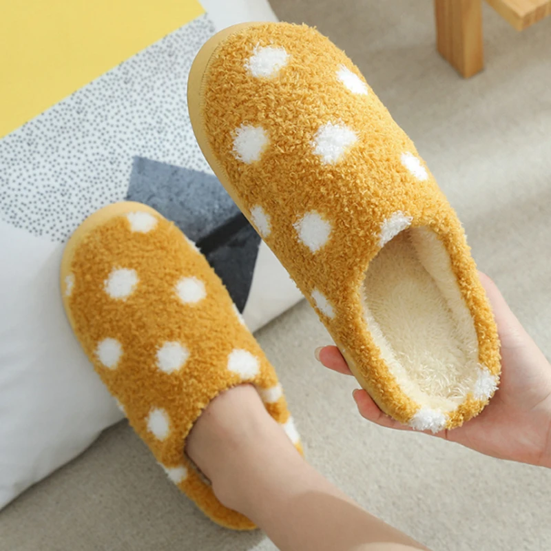 Women Winter Home Slippers Cartoon Cat Shoes Non-Slip Soft Winter Warm House Slippers Indoor Bedroom Lovers Couples