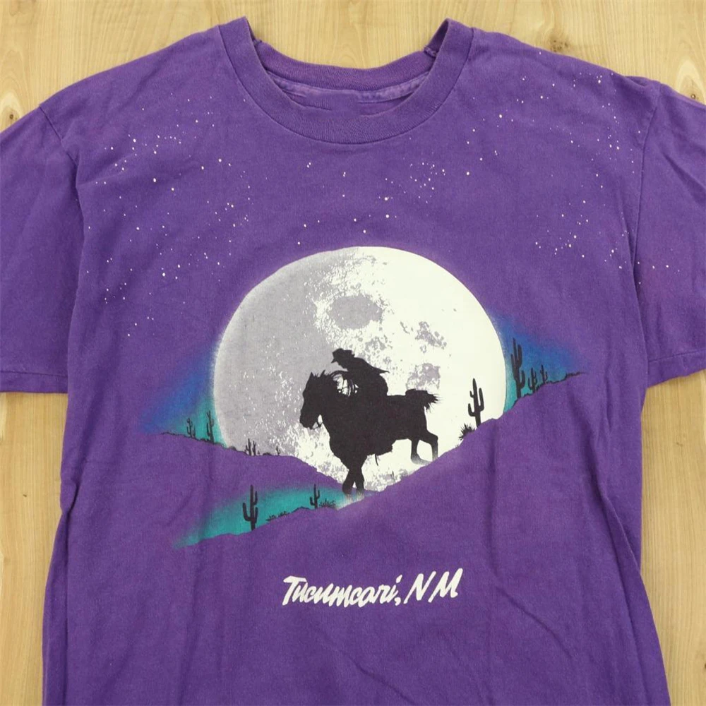 Vtg 80's 90's Usa Made Tucumcari New Мексиканская футболка большая Выцветшая рваная с принтом