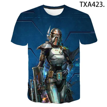 

New Cartoon Mandalorian 3D T Shirts Casual Boy girl Kids Fashion Streetwear Printed T-shirt Men Women Children Cool Tops Tee