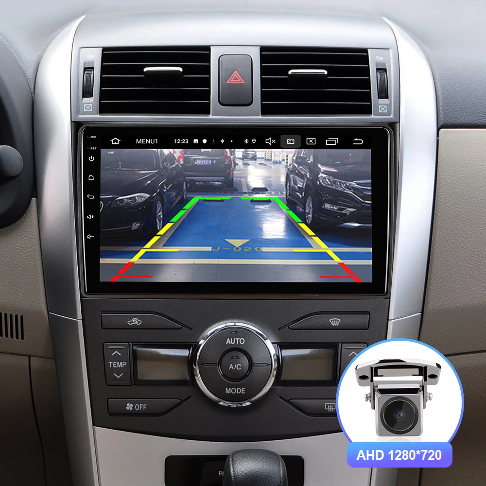 ISUDAR V72 Car Radio Android10 For Toyota Corolla E140 E150 2007 2008- GPS Car Stereo Carplay 4G Net QLED VOICE CONTROL No 2 Din