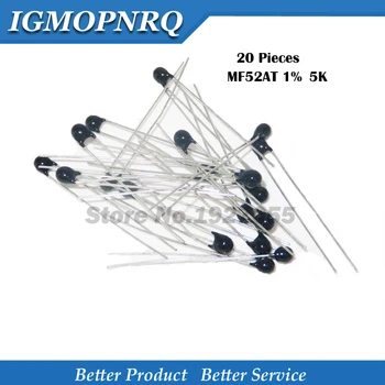 

20pcs/lot MF52AT 5K 3950 +/-5% NTC-5k 3950 ntc-mf52at 5K B value: 3950 thermistor temperature sensor MF52
