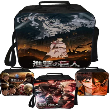 

Student Attack on Titan CHRONICLE Lunch Bag Children Cartoon Anime Lunch Box Unisex Portable Insulated Thermal Food Picnic Pouch