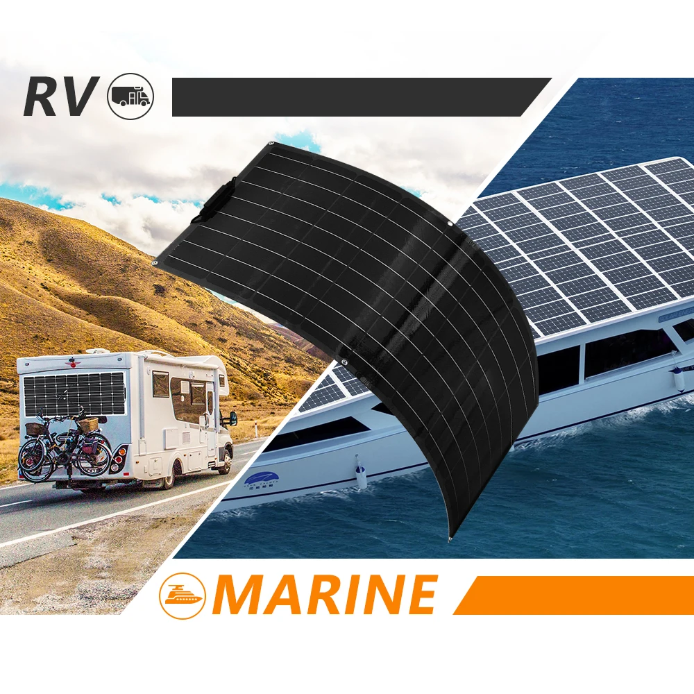 150 Вт 300 Вт Гибкая солнечная панель батарея 12 В 18 в моно солнечная батарея зарядное устройство для 1000 Вт домашняя система комплект автомобиля Лодка путешествия RV