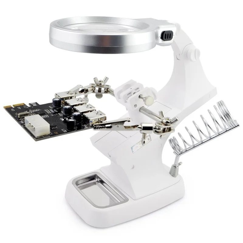 LED Clip Type Helping Hand Magnifier 01