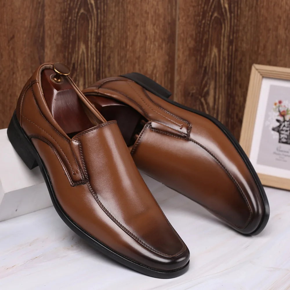 Mazefeng Classic Business Men's Dress Shoes Fashion Elegant Formal Wedding Shoes Men Slip On Office Oxford Shoes For Men 2020