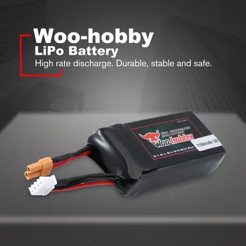 

Woo-hobby RC LiPo Battery 11.1V 1100mAh 30C XT30 Plug Lithium Battery Li-on Battery LiPo Cell For RC Airplane Drone Boat