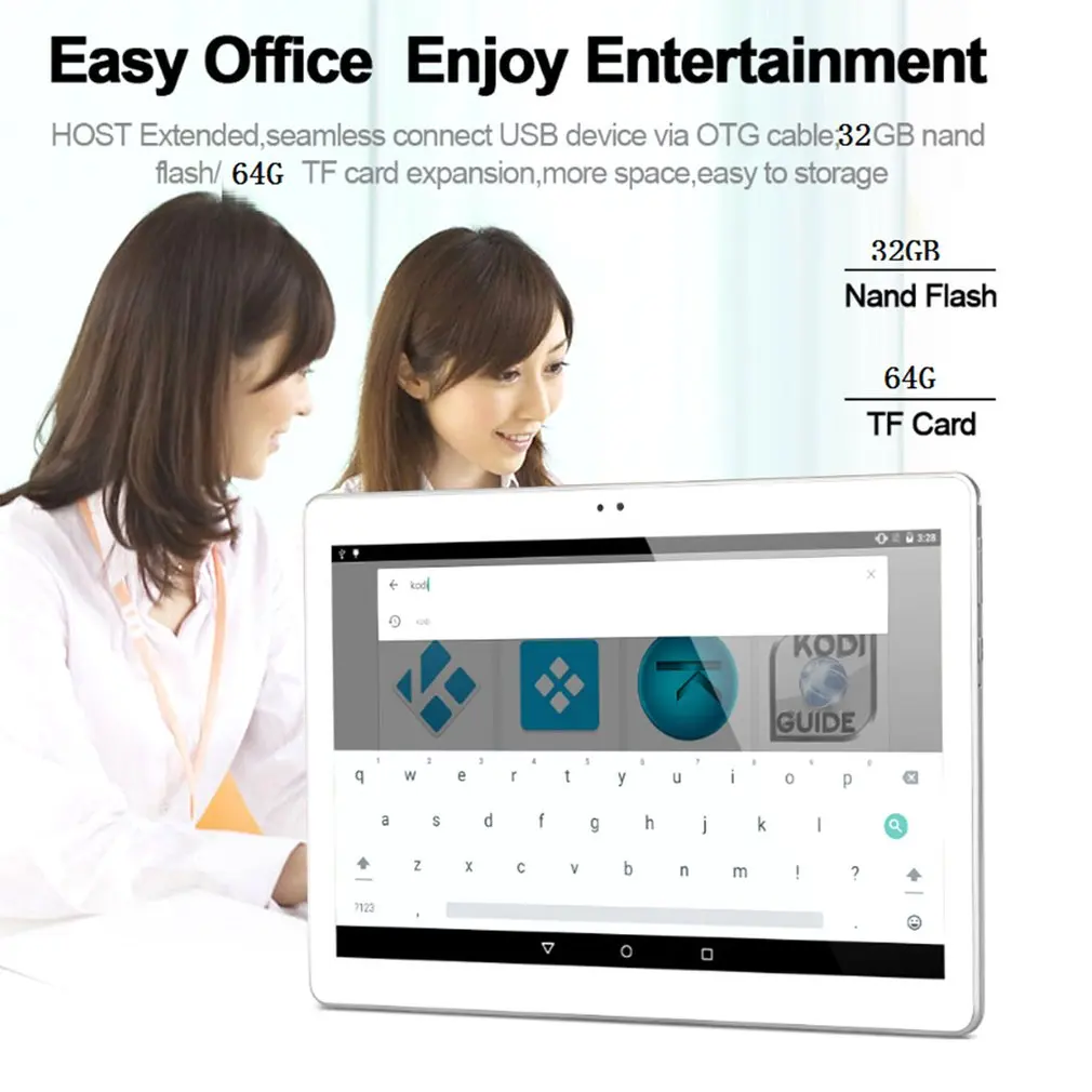  10.1 Inch Quad Core 3G HD Phone Call Dual SIM Cards RAM 2G + ROM 32G Wi-Fi Tablet PC for Android 6.