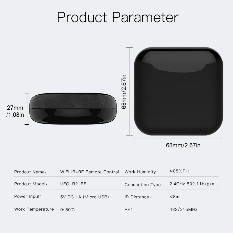 Wifi RF IR T/él/écommande Universelle Contr/ôleur RF Appareils Tuya//Smart Vie App Commande Vocale Travail Avec Alexa Google Maison Mains-Livraison Commande Vocale Personnalis/é DIY