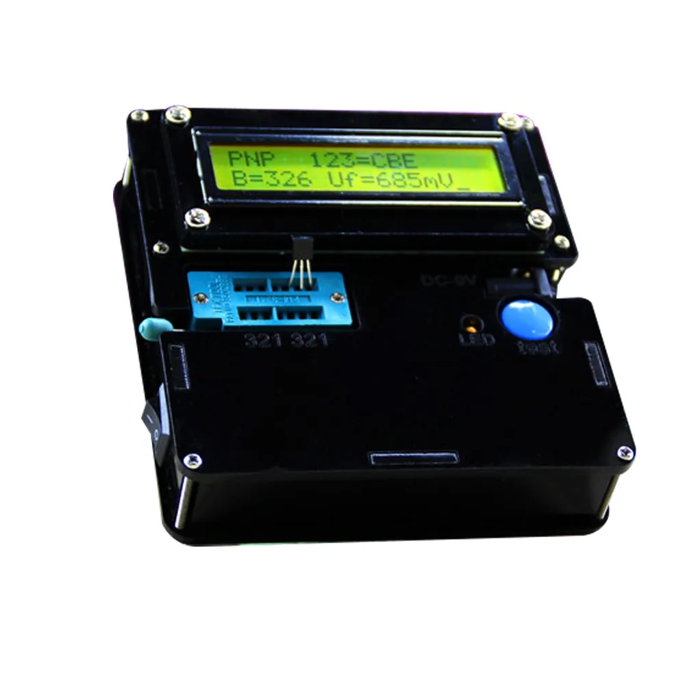 

Многофункциональный тестер транзисторов, DIY комплект, резистор, конденсатор, Триод, электронное измерение с акриловой оболочкой и комплектом деталей