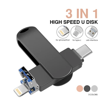 

USB Flash Drive 64GB/128GB/256GB Pen Drive for iPhone 7/8/X/XR/XS Memory Stick 32GB Usb Stick pendrive