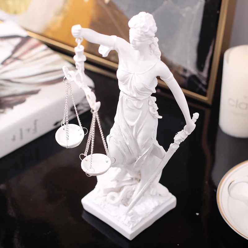 Greek Justice Goddess Statue/Fair Angels Resin SculpturePeople OrnamentsVintage Home Decoration AccessoriesOffice Crafts