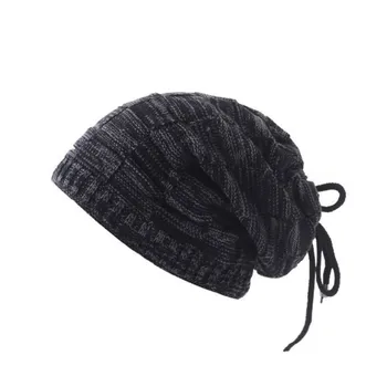 

Ponytail Winter Men's Beanie Fleece Warm Knitted Neckerchief Casual Autumn Hat for Women Fashion Hair Accessories 56-60cm