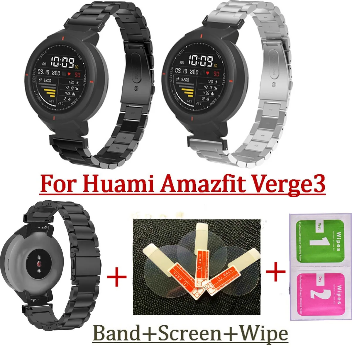 Браслет на запястье для Huami Amazfit Verge3 браслет часов из нержавеющей стали Verge