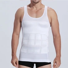 Мужской спортивный тонкий корректирующий жилет для фитнеса, для тела, живота, талии, рубашка с поясом, комфортная рубашка, жилет, корсет, формирователь нижнего белья, жилет
