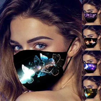 

Fashion Butterfly Print Protective Mask Washable Dust-proof Windproof Mouth Mask Reusable Anti-pollution Breathable Schutzmaske