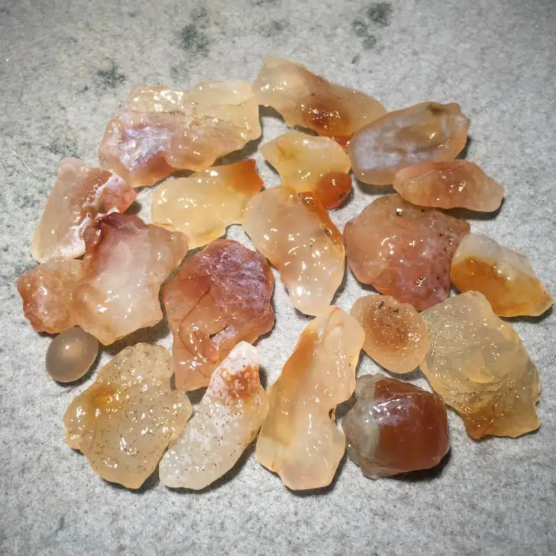 

300g yellow chalcedony agate stone carving practiced hand feed Alxa Gobi stone agate stone