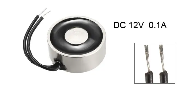 12V DC 12N Uxcell Электрический подъемный Магнит Электромагнит Электромагнитный подъемник холдинг(без магнитного с питанием; магнитный с выключением питания - Цвет: 12V DC 12N